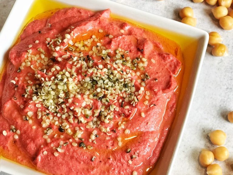 Mi Vida Verde Hummus rosado con remolacha